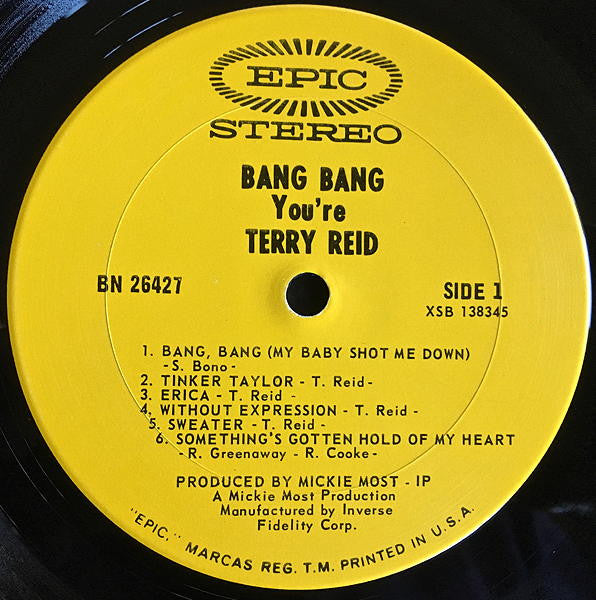 Terry Reid : Bang, Bang You're Terry Reid (LP, Album, San)