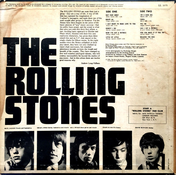 The Rolling Stones : England's Newest Hit Makers (LP, Album, Mono)
