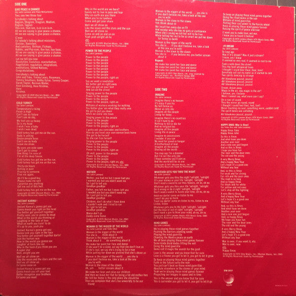 Lennon* / Plastic Ono Band* : Shaved Fish (LP, Comp)