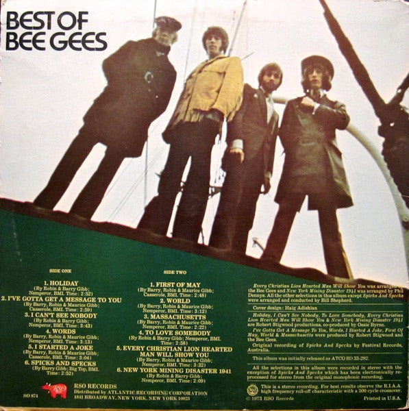Bee Gees : Best Of Bee Gees (LP, Comp, RE, RI )