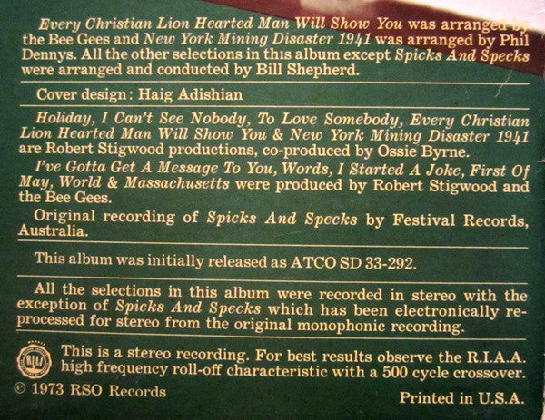 Bee Gees : Best Of Bee Gees (LP, Comp, RE, RI )