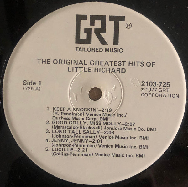 Little Richard : The Original Greatest Hits Of Little Richard (2xLP, Comp, Whi)