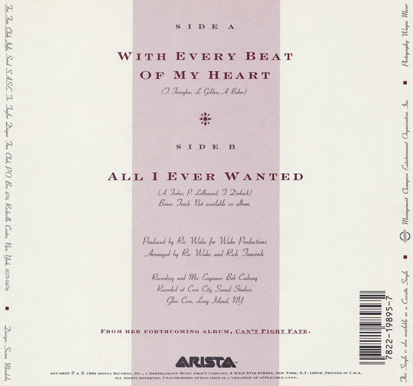 Taylor Dayne : With Every Beat Of My Heart (7", Single)