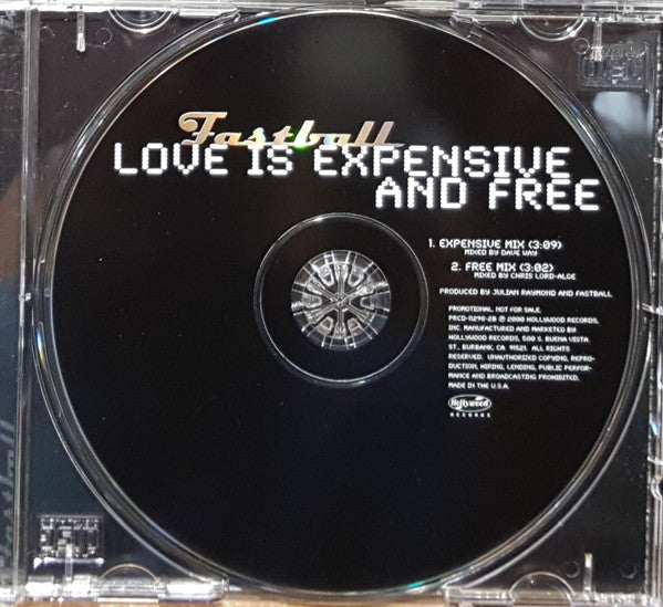Fastball : Love Is Expensive And Free (CD, Single, Promo)