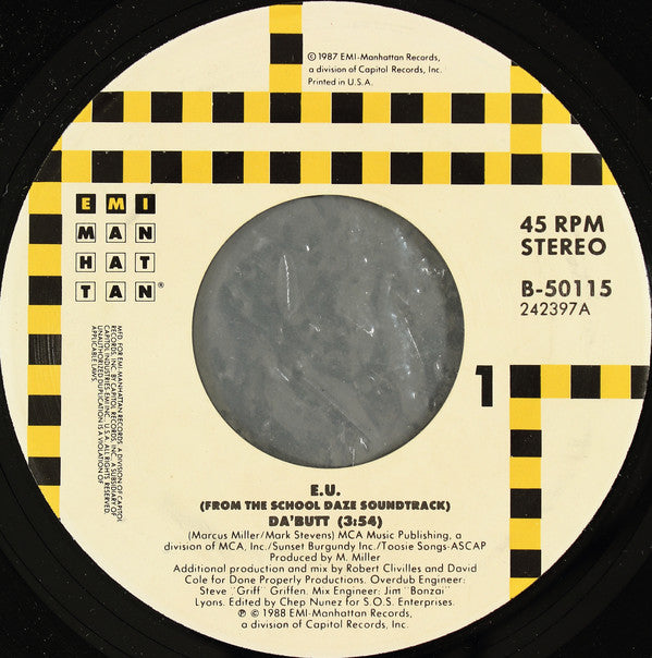 E.U. : Da Butt (7", Single, Spe)