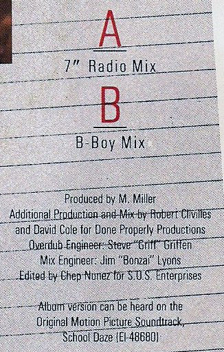 E.U. : Da Butt (7", Single, Spe)