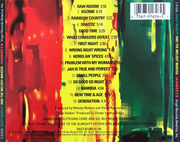 Ziggy Marley And The Melody Makers : Jahmekya (CD, Album)
