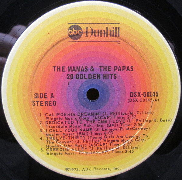 The Mamas & The Papas : 20 Golden Hits (2xLP, Comp, RE, Gat)