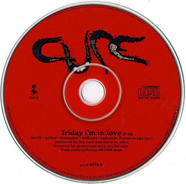 The Cure : Friday I'm In Love (CD, Single, Promo)