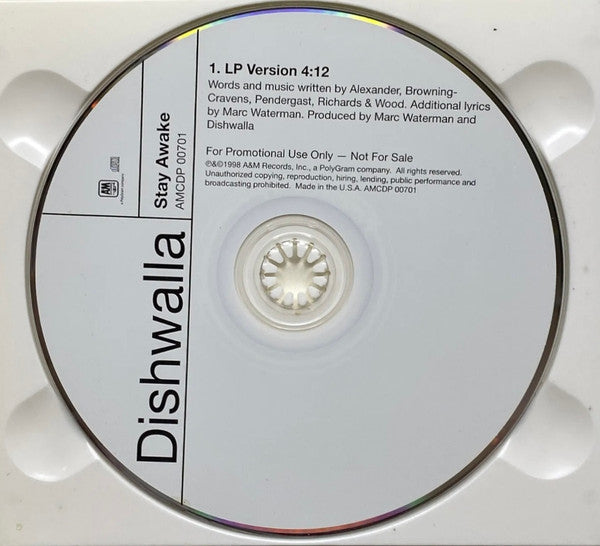 Dishwalla : Stay Awake (CD, Single, Promo)