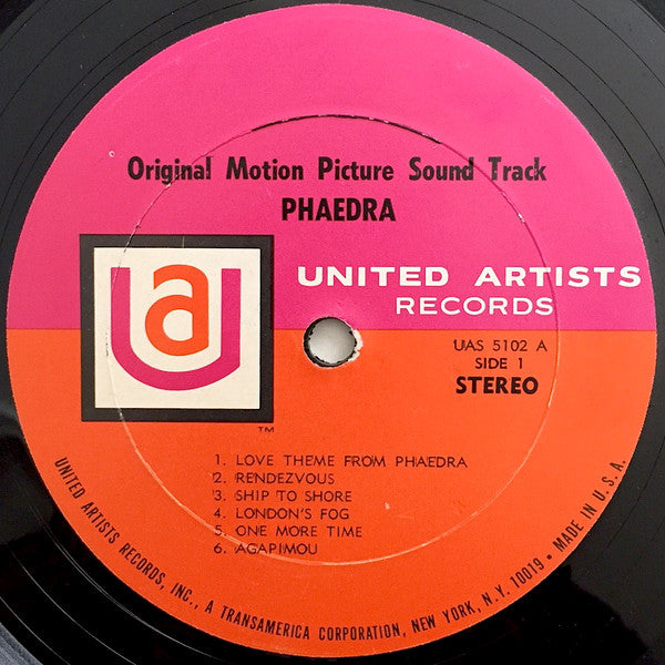 Mikis Theodorakis : Original Motion Picture Soundtrack - Phaedra (LP, RP)