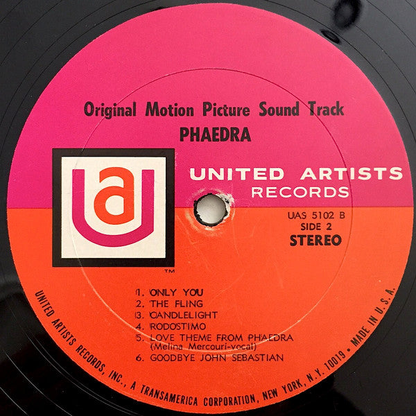 Mikis Theodorakis : Original Motion Picture Soundtrack - Phaedra (LP, RP)