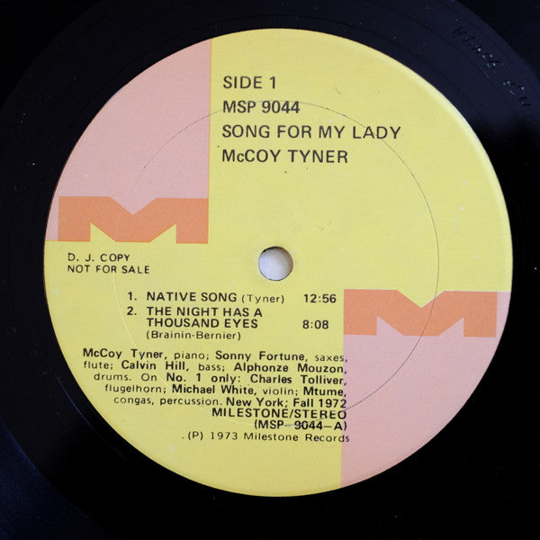 McCoy Tyner : Song For My Lady (LP, Album, Promo)