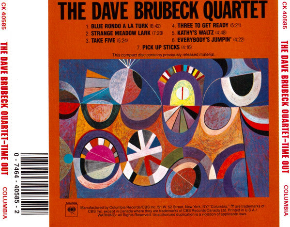 The Dave Brubeck Quartet : Time Out (CD, Album, RE, RM)