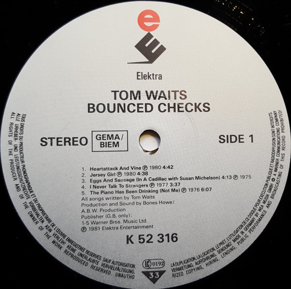 Tom Waits : Bounced Checks (LP, Comp, RE)