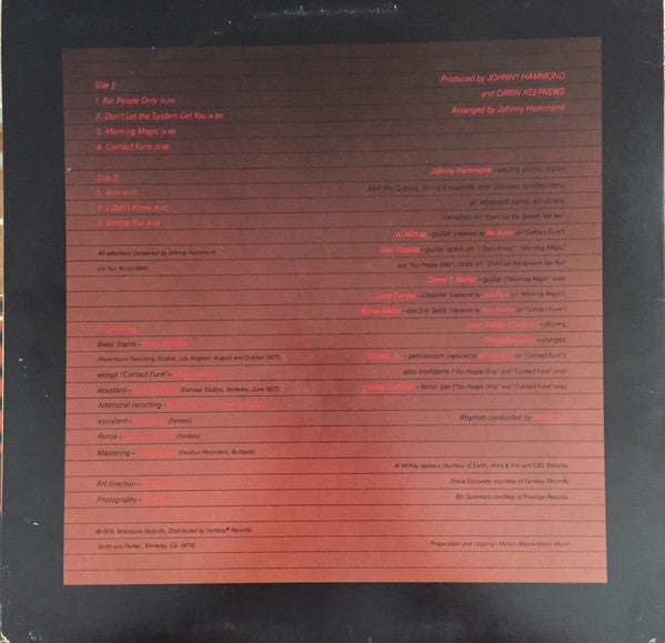 Johnny Hammond : Don't Let The System Get You (LP, Album)