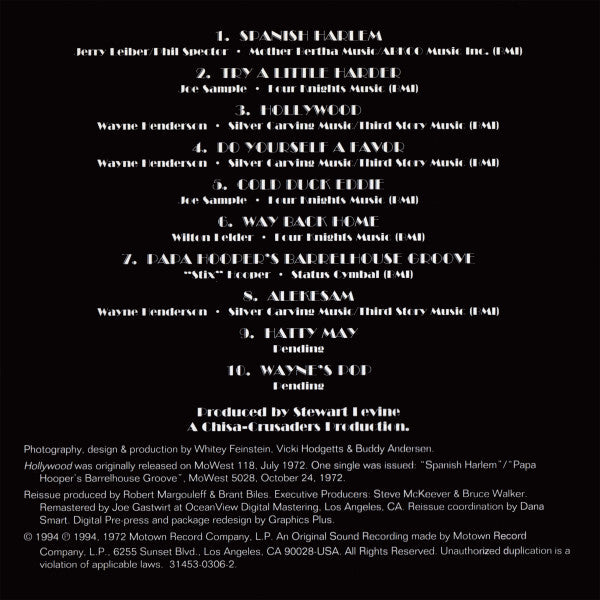 The Crusaders : Hollywood (CD, Album, RE, RM)