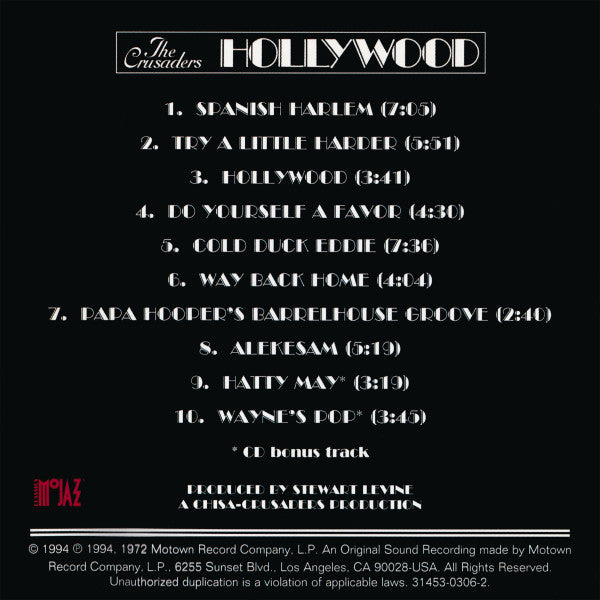 The Crusaders : Hollywood (CD, Album, RE, RM)