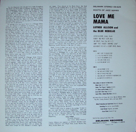 Luther Allison And The Blue Nebulae : Love Me Mama (LP, Album, RE)