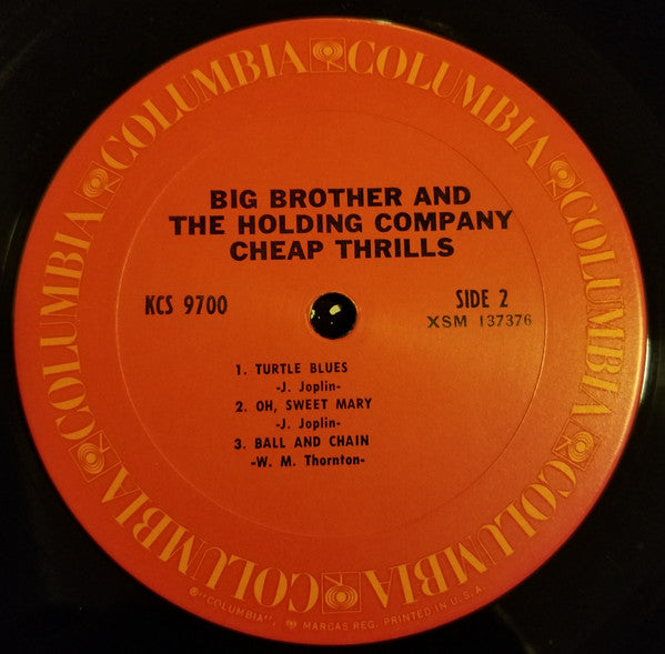 Big Brother & The Holding Company : Cheap Thrills (LP, Album, RP, San)