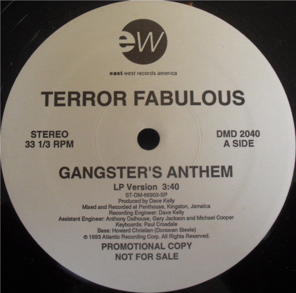 Terror Fabulous : Gangster's Anthem (12", Promo)
