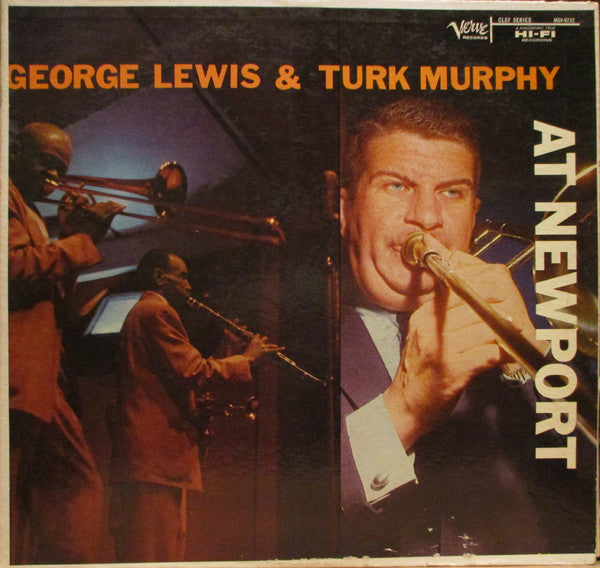 George Lewis (2) & Turk Murphy : At Newport (LP, Album, Mono, RP)