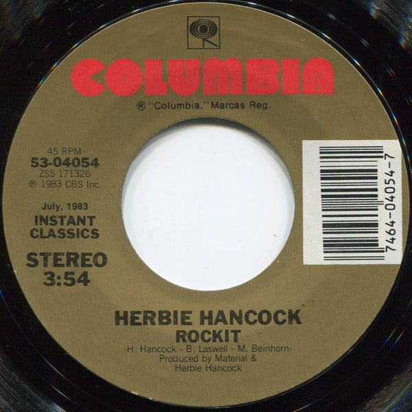 Herbie Hancock : Rockit (7", Single, RP, Styrene, Pit)