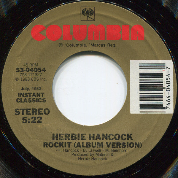 Herbie Hancock : Rockit (7", Single, RP, Styrene, Pit)