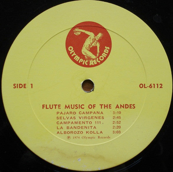 Unknown Artist : Flute Music Of The Andes (LP)