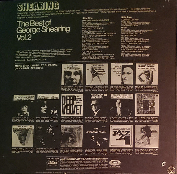 George Shearing : The Best Of George Shearing Vol.2 (LP, Comp, uni)