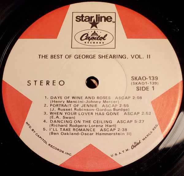 George Shearing : The Best Of George Shearing Vol.2 (LP, Comp, uni)