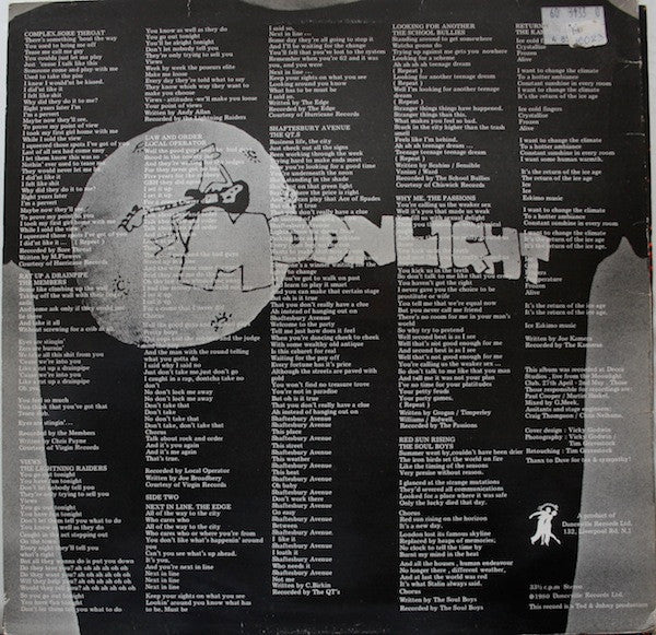 Various : The Moonlight Tapes - Moonlight Club Bands Live (LP, Comp)