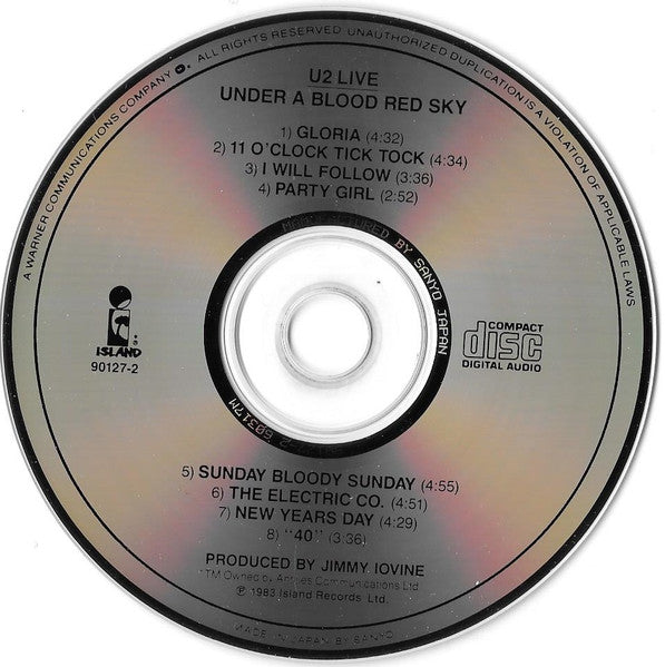 U2 : Live / Under A Blood Red Sky (CD, Album, RE, San)