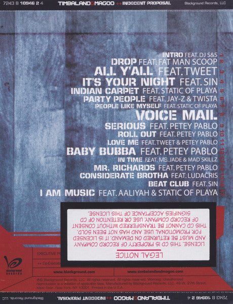 Timbaland & Magoo : Indecent Proposal (CD, Album, Promo)