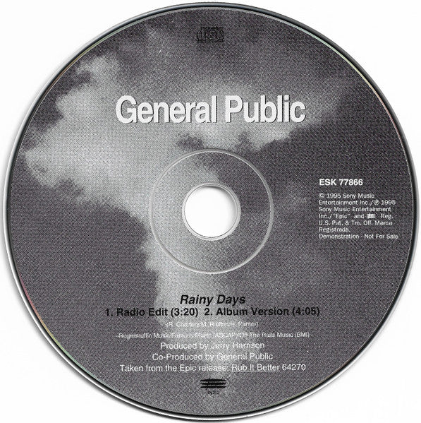 General Public : Rainy Days (CD, Single, Promo)