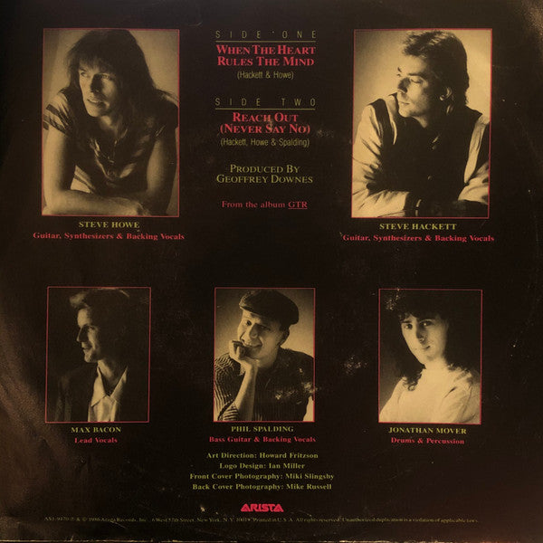 GTR (2) : When The Heart Rules The Mind (7")