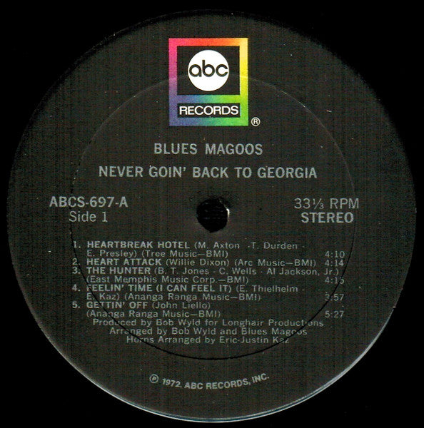 Blues Magoos : Never Goin' Back To Georgia (LP, Album, RE, Gat)