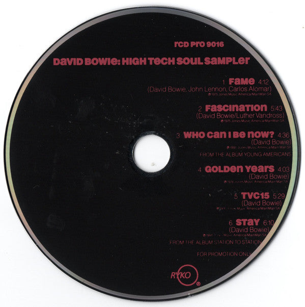 David Bowie : High Tech Soul Sampler (CD, Promo, Smplr)