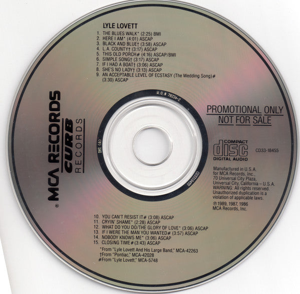 Lyle Lovett : Here He Is (CD, Comp, Promo)