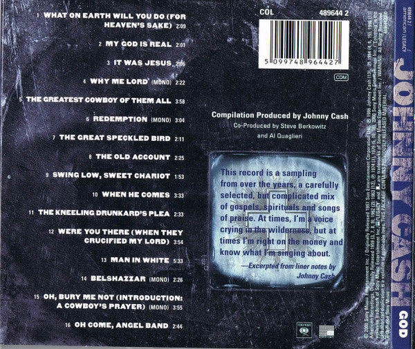 Johnny Cash : God (CD, Comp, Mono, Dig)