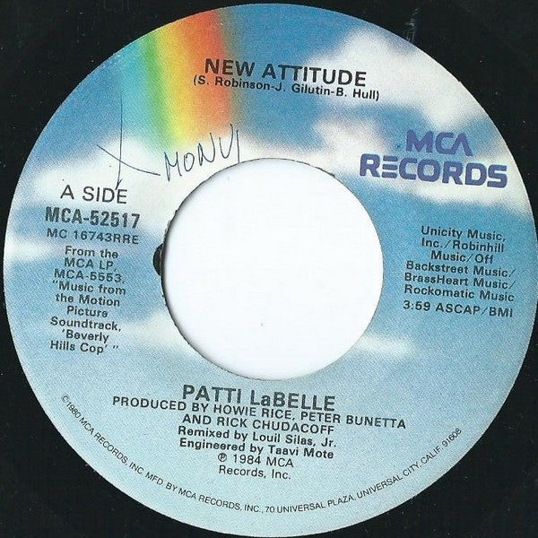 Patti LaBelle / Harold Faltermeyer : New Attitude / Shoot Out (7", Single, Glo)