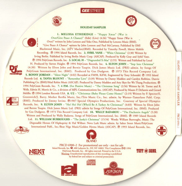 Various : Holiday Sampler (CD, Comp, Promo)