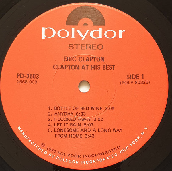 Eric Clapton : At His Best (2xLP, Comp, Scr)