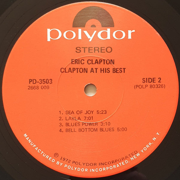 Eric Clapton : At His Best (2xLP, Comp, Scr)