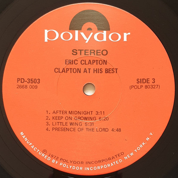 Eric Clapton : At His Best (2xLP, Comp, Scr)