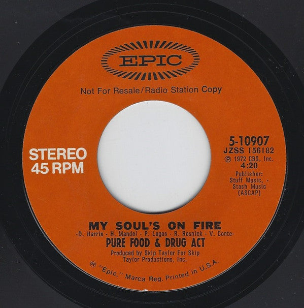 Pure Food And Drug Act : Eleanor Rigby (7", Single, Promo)
