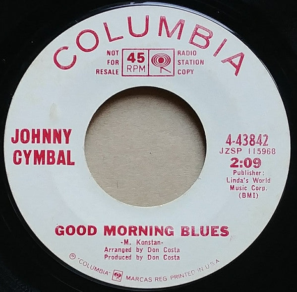 Johnny Cymbal : Jessica / Good Morning Blues (7", Promo)