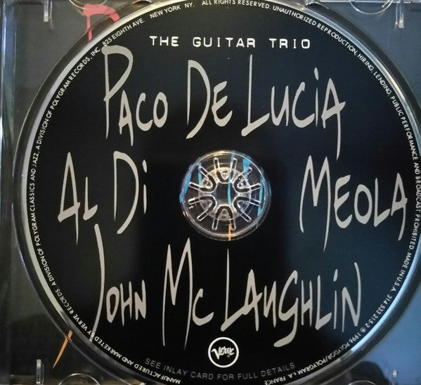 Paco De Lucía, Al Di Meola, John McLaughlin : The Guitar Trio (CD, Album, RP)
