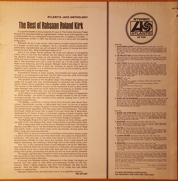 Roland Kirk : The Best Of Rahsaan Roland Kirk (LP, Comp, RP, Mon)