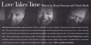 Bryan Duncan With Special Guest Rebecca St. James : Love Takes Time (CD, Single, Promo)